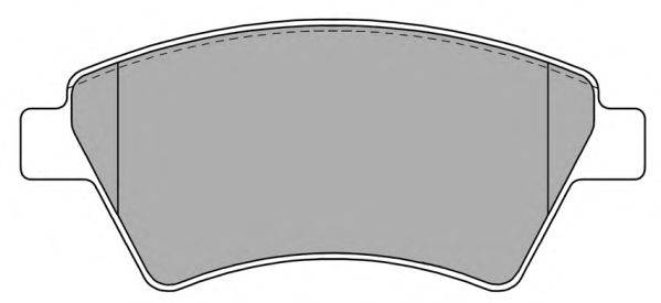 FOMOCO 12-1072 Комплект гальмівних колодок, дискове гальмо