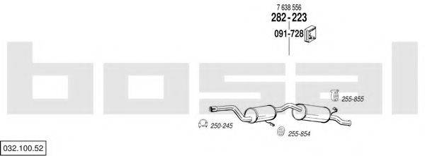 BOSAL 03210052 Система випуску ОГ