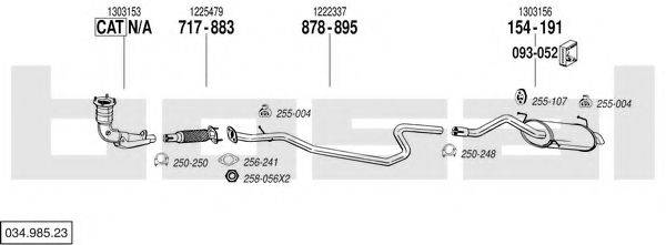 BOSAL 03498523 Система випуску ОГ