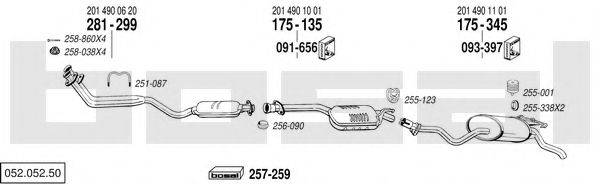 BOSAL 05205250 Система випуску ОГ