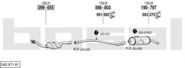 BOSAL 06297181 Система випуску ОГ