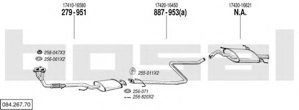 BOSAL 08426770 Система випуску ОГ