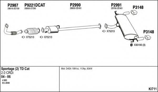 FENNO KI711 Система випуску ОГ