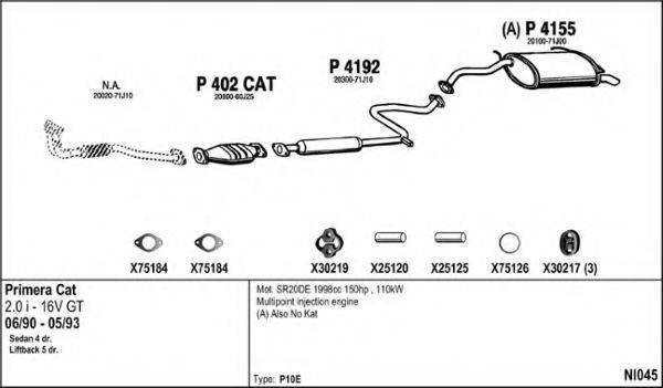 FENNO NI045 Система випуску ОГ