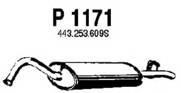 FENNO P1171 Глушник вихлопних газів кінцевий
