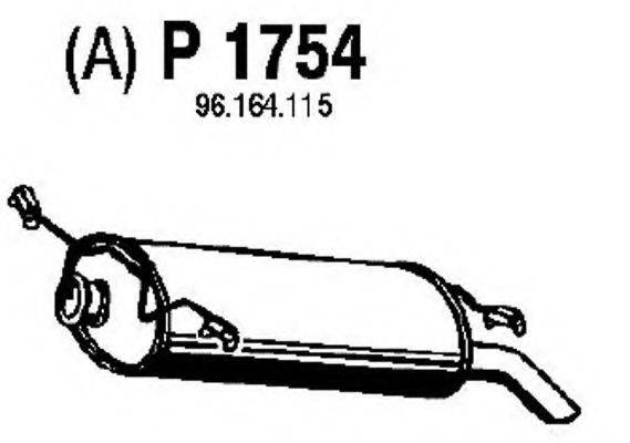 FENNO P1754 Глушник вихлопних газів кінцевий