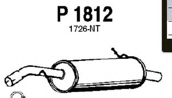 FENNO P1812 Глушник вихлопних газів кінцевий