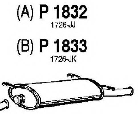FENNO P1833 Глушник вихлопних газів кінцевий