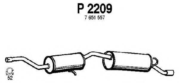 FENNO P2209 Глушник вихлопних газів кінцевий