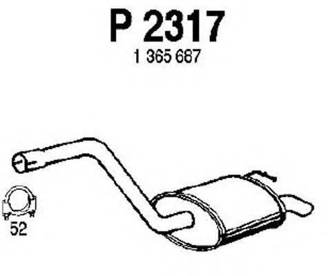 FENNO P2317 Глушник вихлопних газів кінцевий