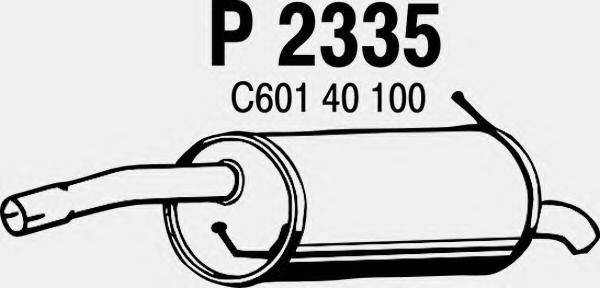 FENNO P2335 Глушник вихлопних газів кінцевий