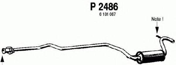 FENNO P2486 Середній глушник вихлопних газів