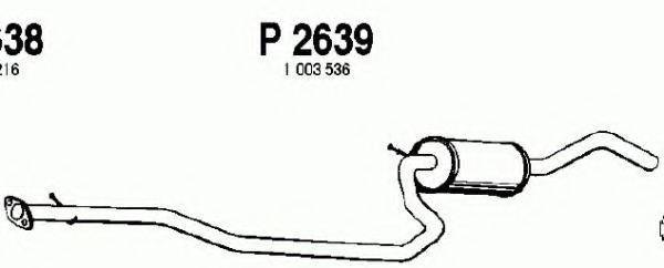 FENNO P2639 Середній глушник вихлопних газів