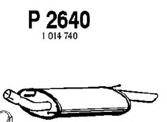 FENNO P2640 Глушник вихлопних газів кінцевий