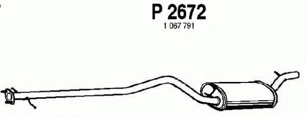 FENNO P2672 Середній глушник вихлопних газів