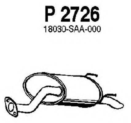 FENNO P2726 Глушник вихлопних газів кінцевий