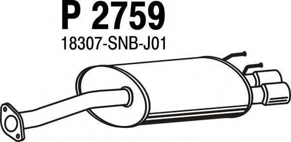 HONDA 18307-SNB-J01 Глушник вихлопних газів кінцевий