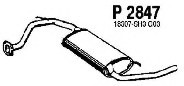 FENNO P2847 Глушник вихлопних газів кінцевий