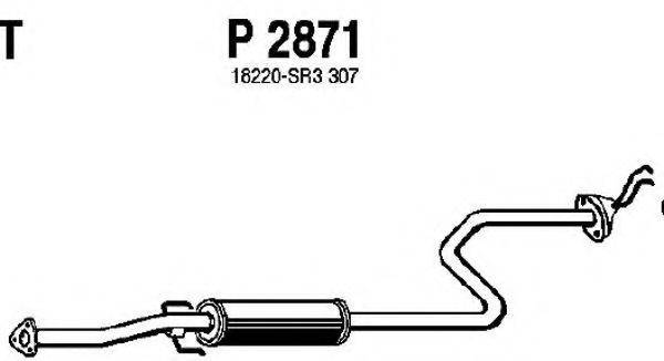 FENNO P2871 Середній глушник вихлопних газів