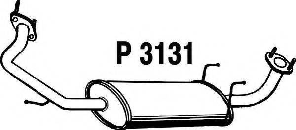 FENNO P3131 Середній глушник вихлопних газів