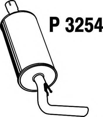 FENNO P3254 Глушник вихлопних газів кінцевий