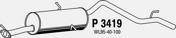 MAZDA WL95-40-100 Середній глушник вихлопних газів