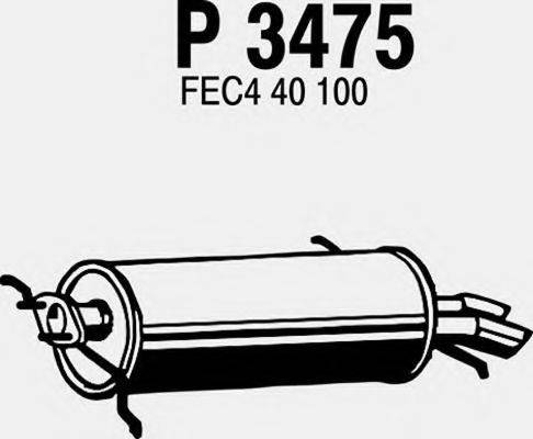 FENNO P3475 Глушник вихлопних газів кінцевий