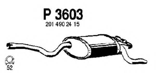 FENNO P3603 Глушник вихлопних газів кінцевий