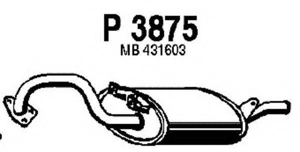 FENNO P3875 Глушник вихлопних газів кінцевий