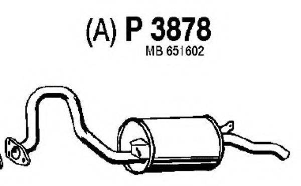 FENNO P3878 Глушник вихлопних газів кінцевий