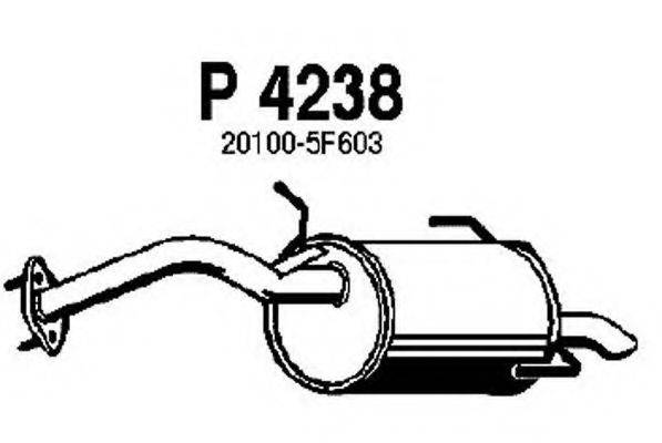 FENNO P4238 Глушник вихлопних газів кінцевий