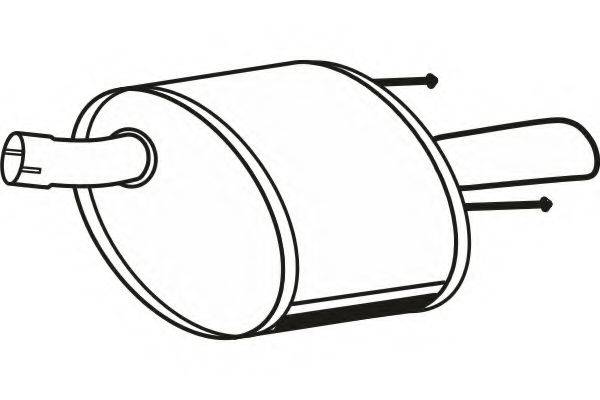 FENNO P43037 Глушник вихлопних газів кінцевий