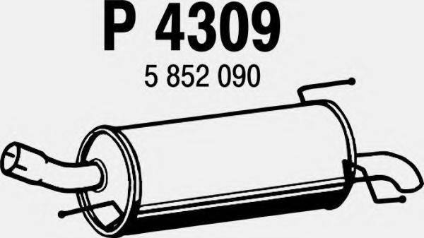 FENNO P4309 Глушник вихлопних газів кінцевий