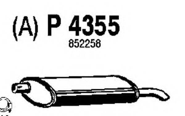 FENNO P4355 Глушник вихлопних газів кінцевий