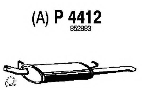 FENNO P4412 Глушник вихлопних газів кінцевий