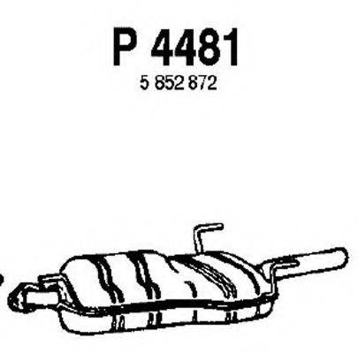 FENNO P4481 Глушник вихлопних газів кінцевий