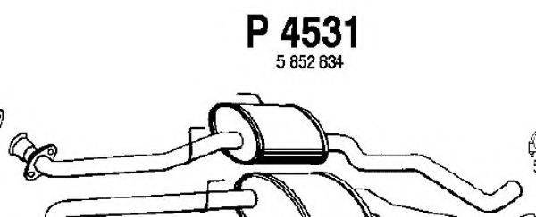 FENNO P4531 Середній глушник вихлопних газів