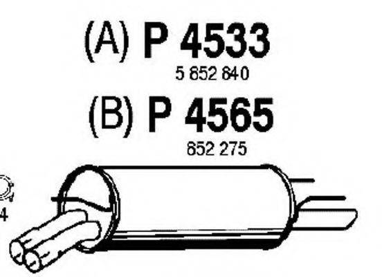 FENNO P4533 Глушник вихлопних газів кінцевий