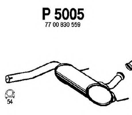 FENNO P5005 Середній глушник вихлопних газів