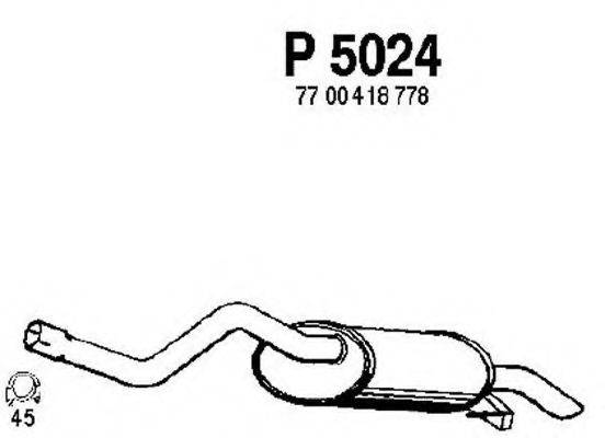 FENNO P5024 Глушник вихлопних газів кінцевий