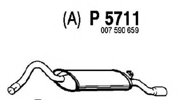FENNO 5711 Глушник вихлопних газів кінцевий