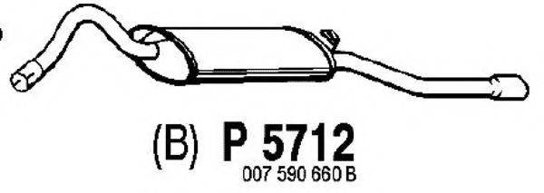FENNO P5712 Глушник вихлопних газів кінцевий