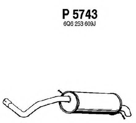 FENNO P5743 Глушник вихлопних газів кінцевий