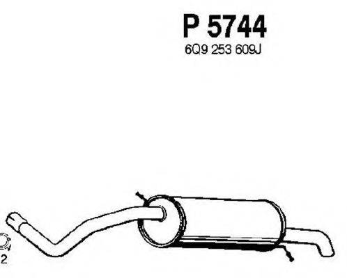 FENNO P5744 Глушник вихлопних газів кінцевий