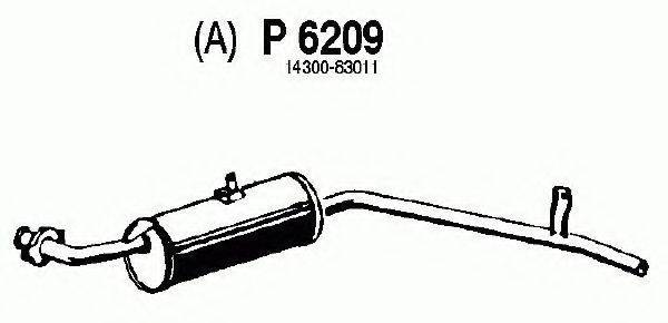 FENNO P6209 Глушник вихлопних газів кінцевий