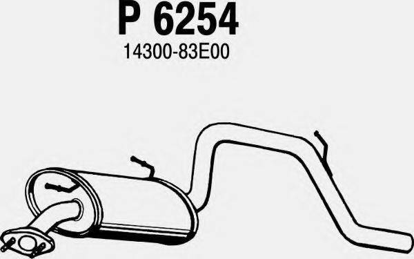 FENNO P6254 Глушник вихлопних газів кінцевий