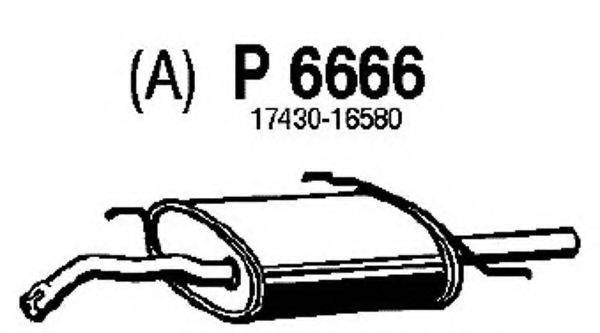 FENNO P6666 Глушник вихлопних газів кінцевий