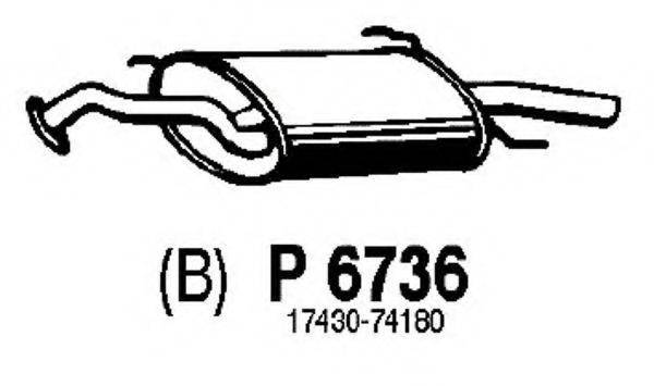 FENNO P6736 Глушник вихлопних газів кінцевий
