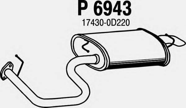 FENNO P6943 Глушник вихлопних газів кінцевий