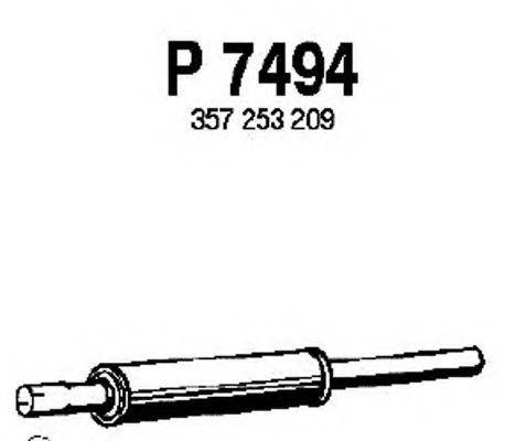 FENNO P7494 Середній глушник вихлопних газів